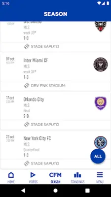 CF Montréal android App screenshot 1